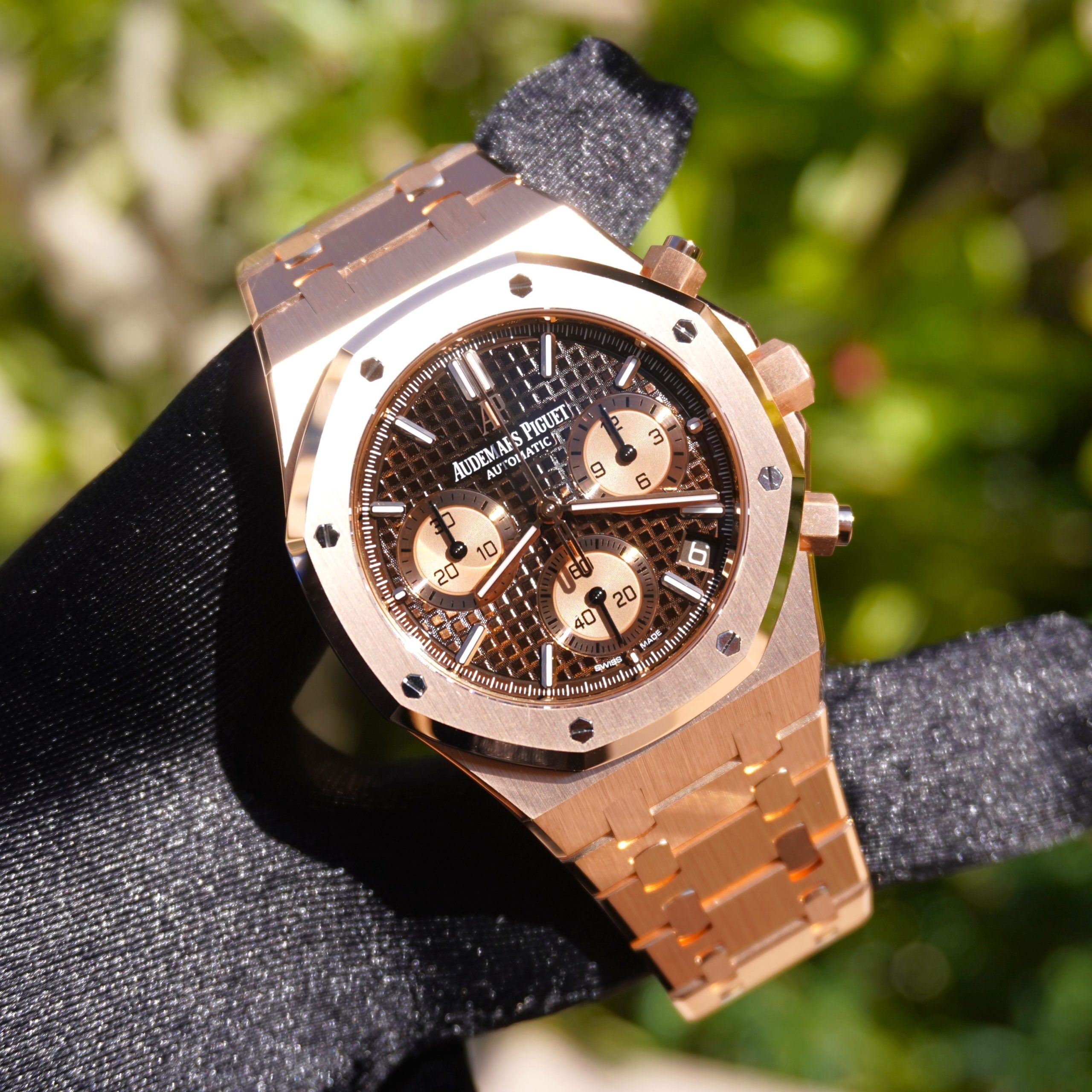 Pre-owned Audemars Piguet Royal Oak Chronograph 41mm Choco Dial Rose Gold 26239OR.OO.1220OR.02