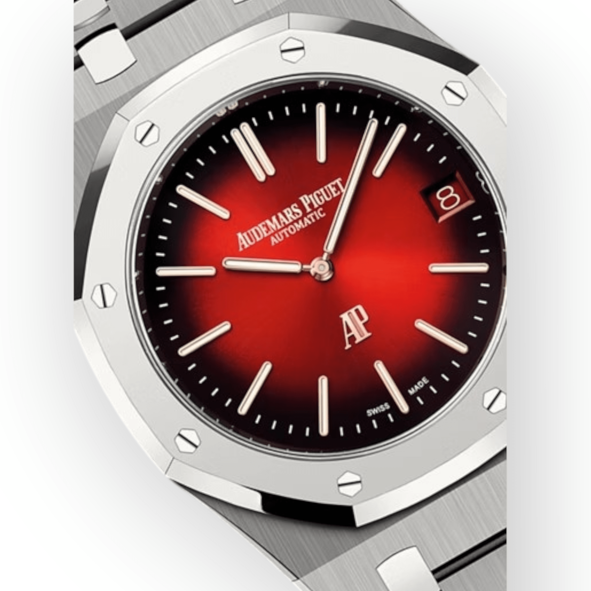 Pre-owned Audemars Piguet Royal Oak "Jumbo" Extra-Thin Burgundy Dial Titanium 16202XT.OO.1240XT.01 - Image 2