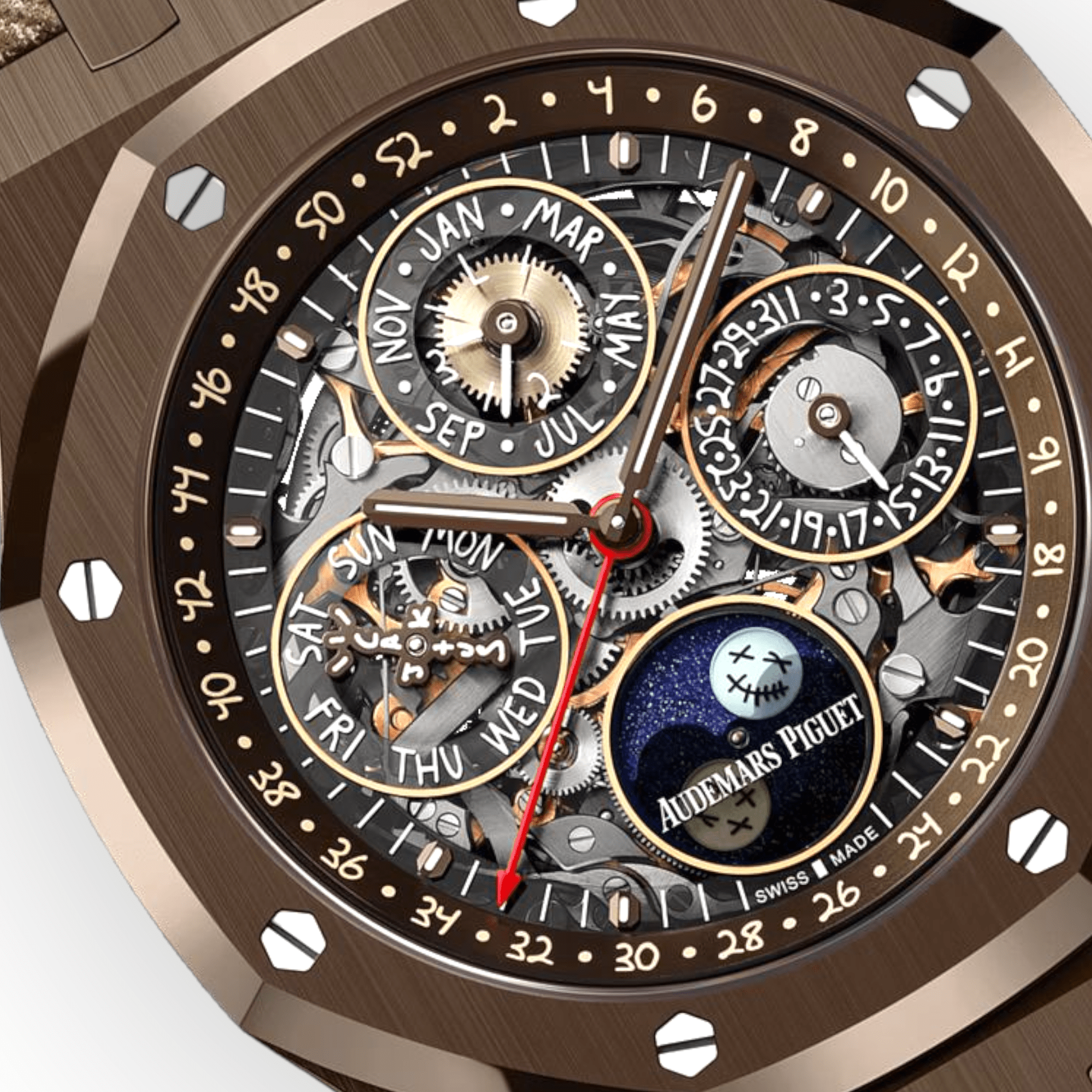 Pre- Owned Audemars Piguet Royal Oak Perpetual Calendar Openworked "Cactus Jack" Limited Edition Ref. 26585CM.OO.D301VE.01 - Image 3