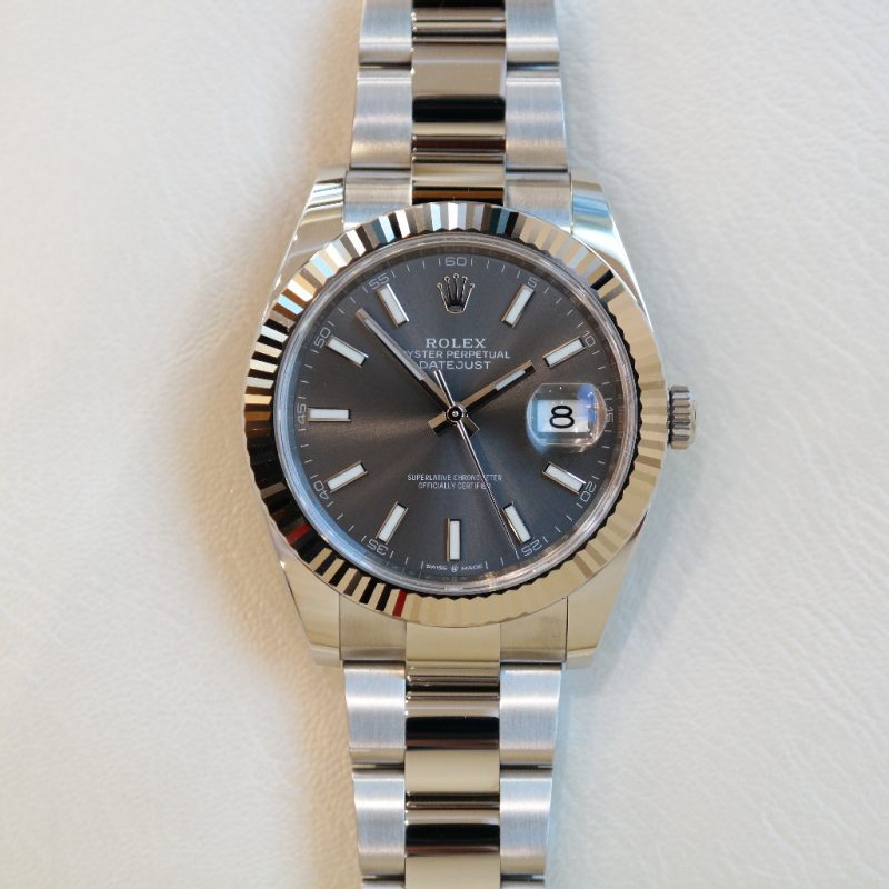 Pre-Owned Rolex DateJust 41mm Gray Index Dial Oyster 126334
