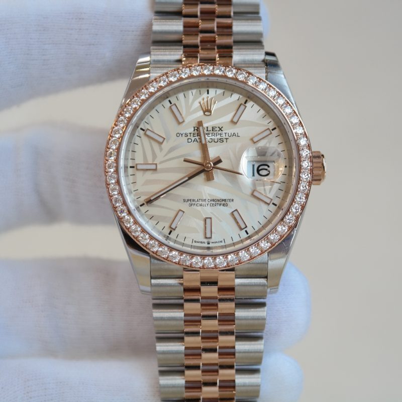 Pre-owned Rolex DateJust 36mm Palm Motif Face 126281RBR
