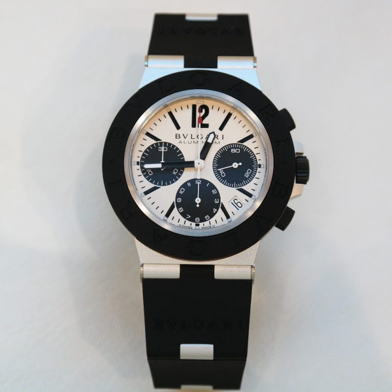 Pre-Owned Bvlgari Diagono Silvered Dial Chronograph 102253