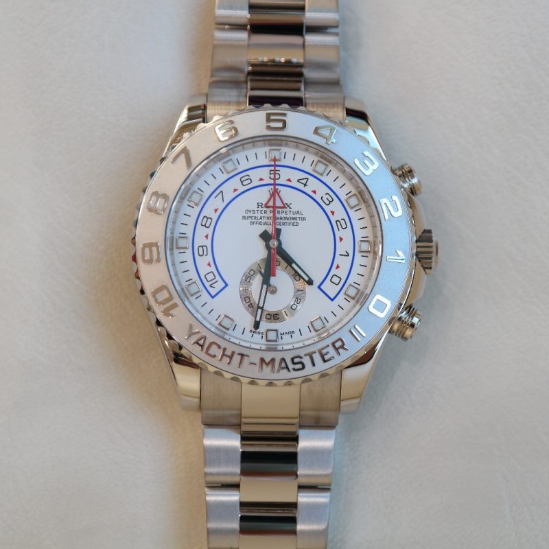 Pre-owned Rolex Yacht-Master II White Gold 44mm Platinum Bezel 116689