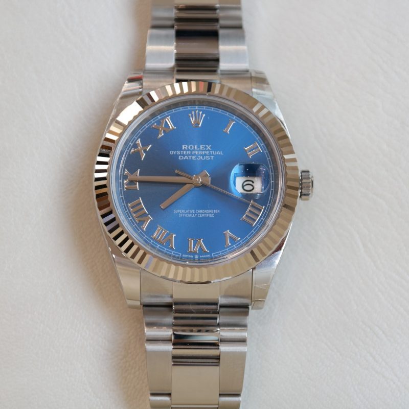 Pre-Owned Rolex DateJust Steel 41mm Blue Roman-Dial Oyster 126334