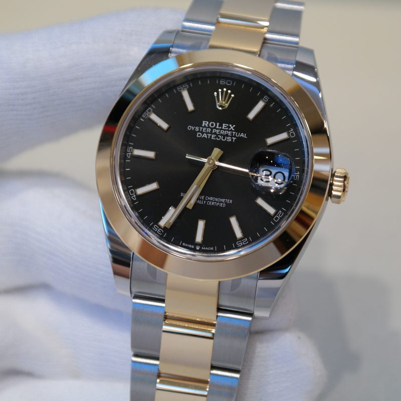 Pre-Owned Rolex DateJust Steel & Yellow Gold 41mm  Black Index Dial Oyster 126303
