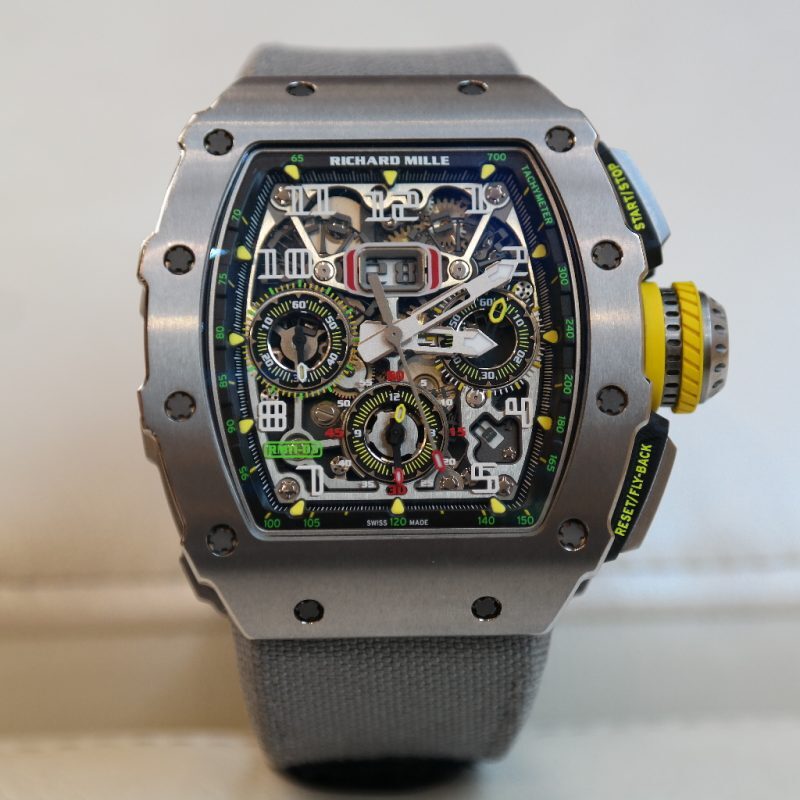 Pre-owned Richard Mille RM11-03 Flyback Chronograph Skeleton Titanium