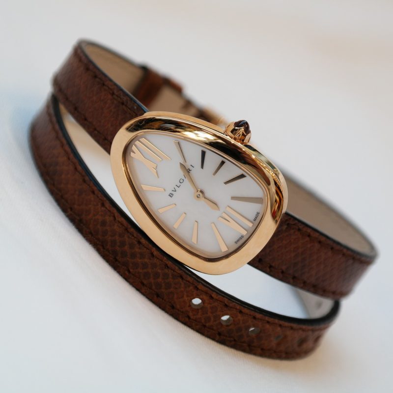 Pre-owned Bvlgari Serpenti Watch 32mm Rose Gold MOP Dial 102919 - Image 2