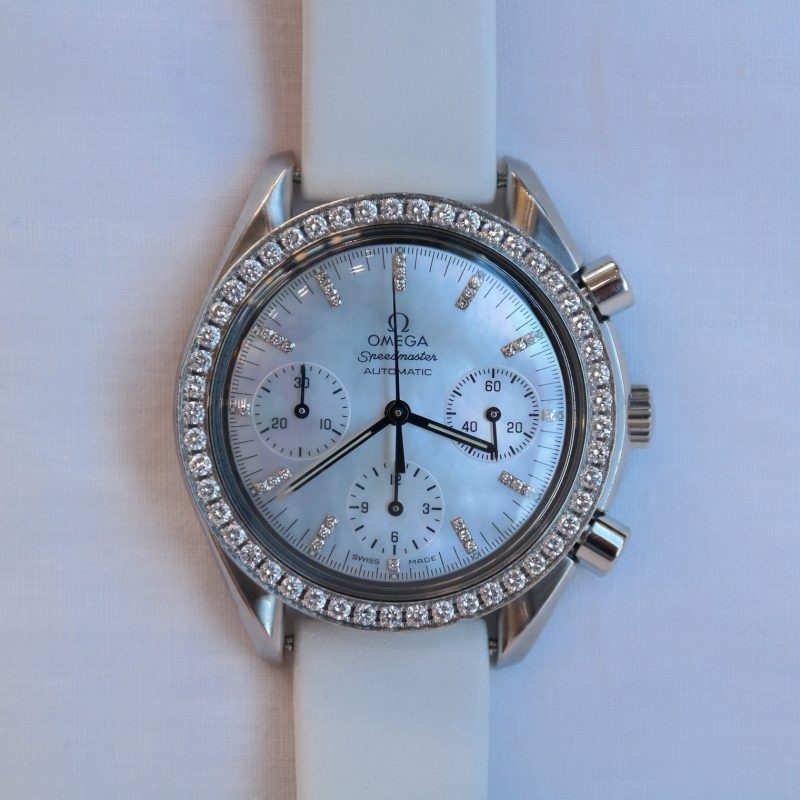 Speedmaster Reduced Ladies Stainless Steel / Diamond / MOP / White