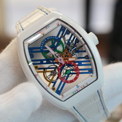 Franck Muller Vanguard V45 S6 SQT COL DRM TT BC BC Seven Days Skeleton 45mm Ceramic Men's Watch
