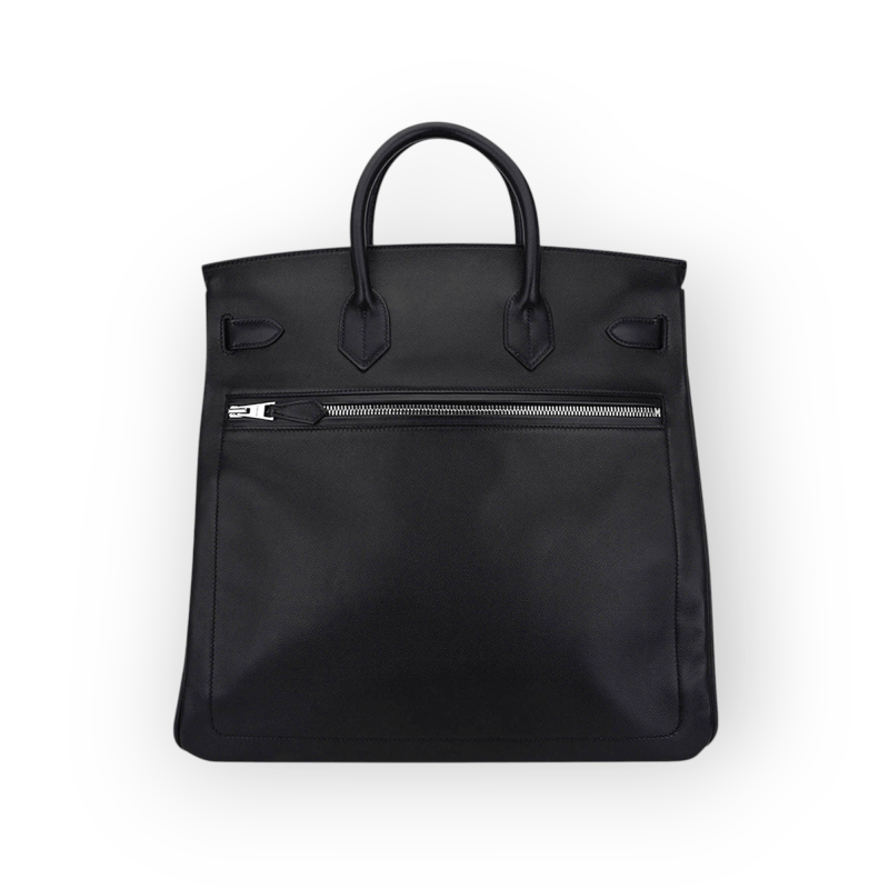 Pre-Owned Hermes Birkin 40 Hac Veau Volupto Leather "Rock'' With Palladium Hardware - Image 7