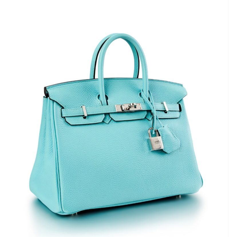 Pre-Owned Hermes Birkin 30 Togo Bleau Atoll With Palladium Hardware - Image 2