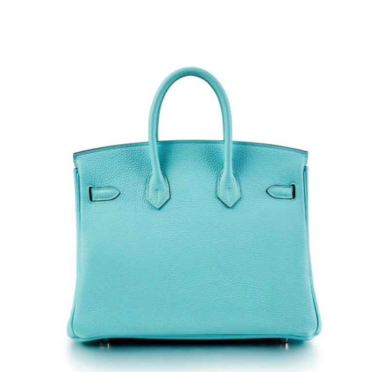 Pre-Owned Hermes Birkin 30 Togo Bleau Atoll With Palladium Hardware - Image 3