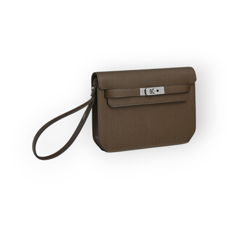 Pre-Owned Hermes Kelly Depeche 25 Ecorce Epsom Leather With Palladium Hardware - Image 2