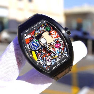 Pre-Owned Franck Muller Vanguard Color Dreams Loes Van Delft Limited Edition V 43 SC LOES VAN DELFT NR BR (NR)