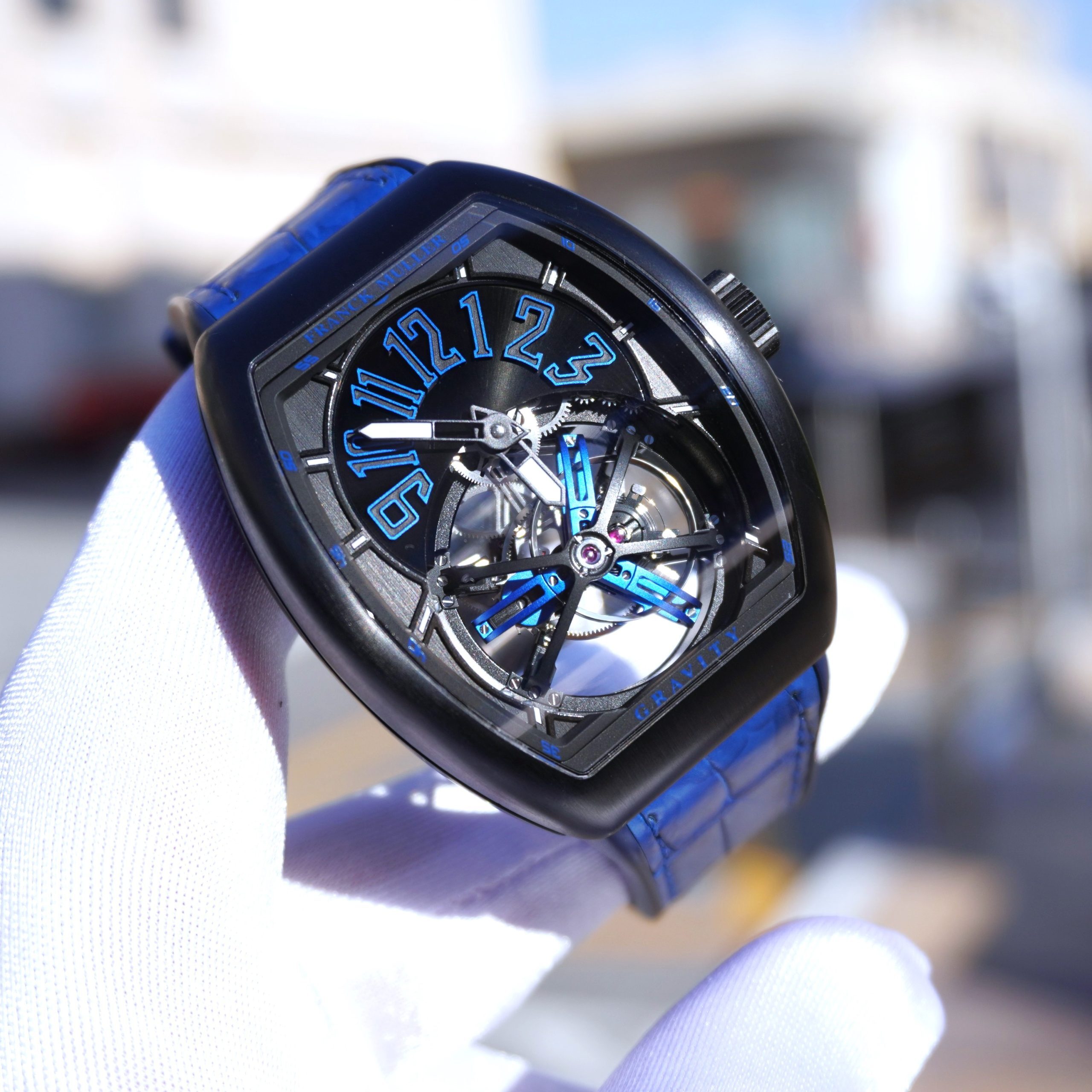 Pre-Owned Franck Muller Vanguard Gravity Titanium V45 T GR CS NR BR (BL) TT BLK
