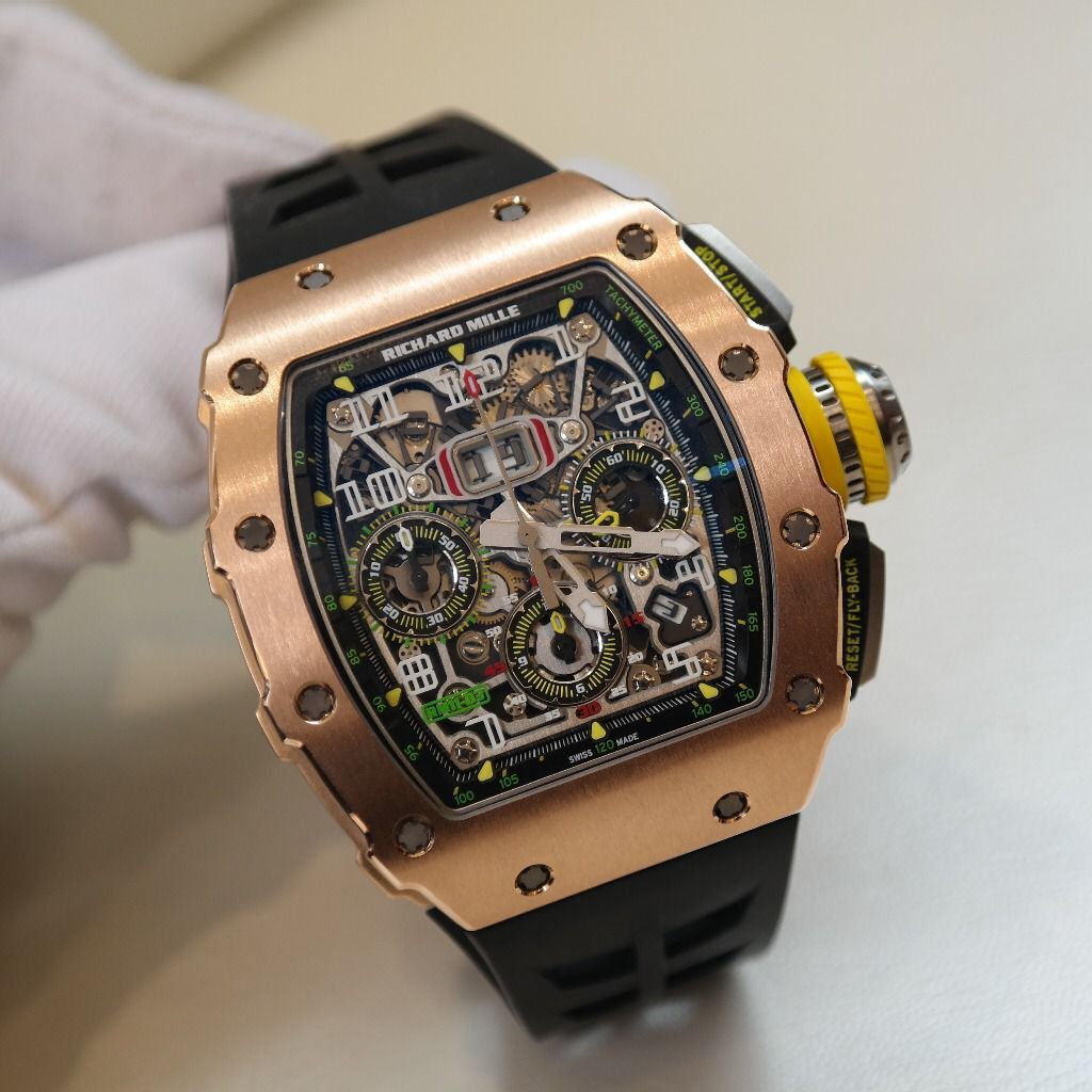 Pre-owned Richard Mille RM 11-03 Rose Gold & Titanium Flyback Chronograph