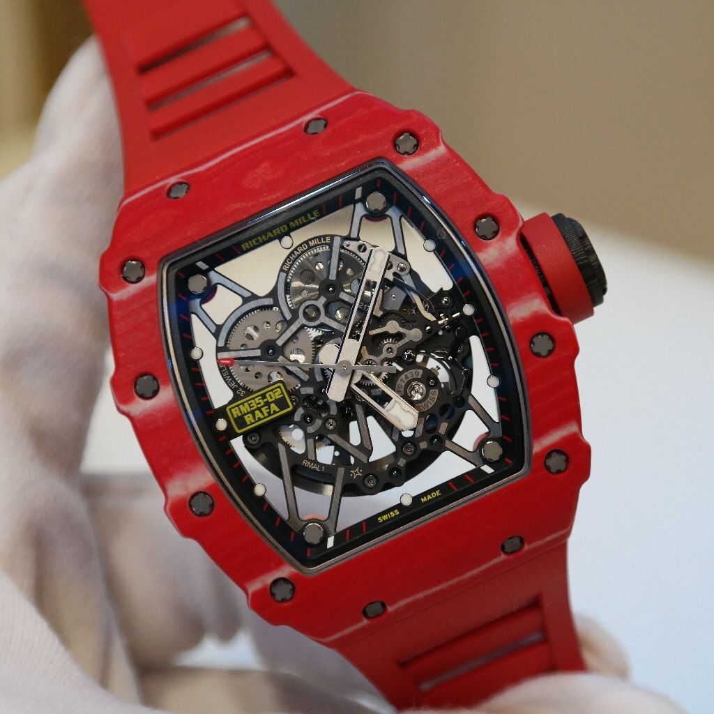Pre-owned Richard Mille RM 35-02 Rafael Nadal Red NTPT Quartz Automatic Watch