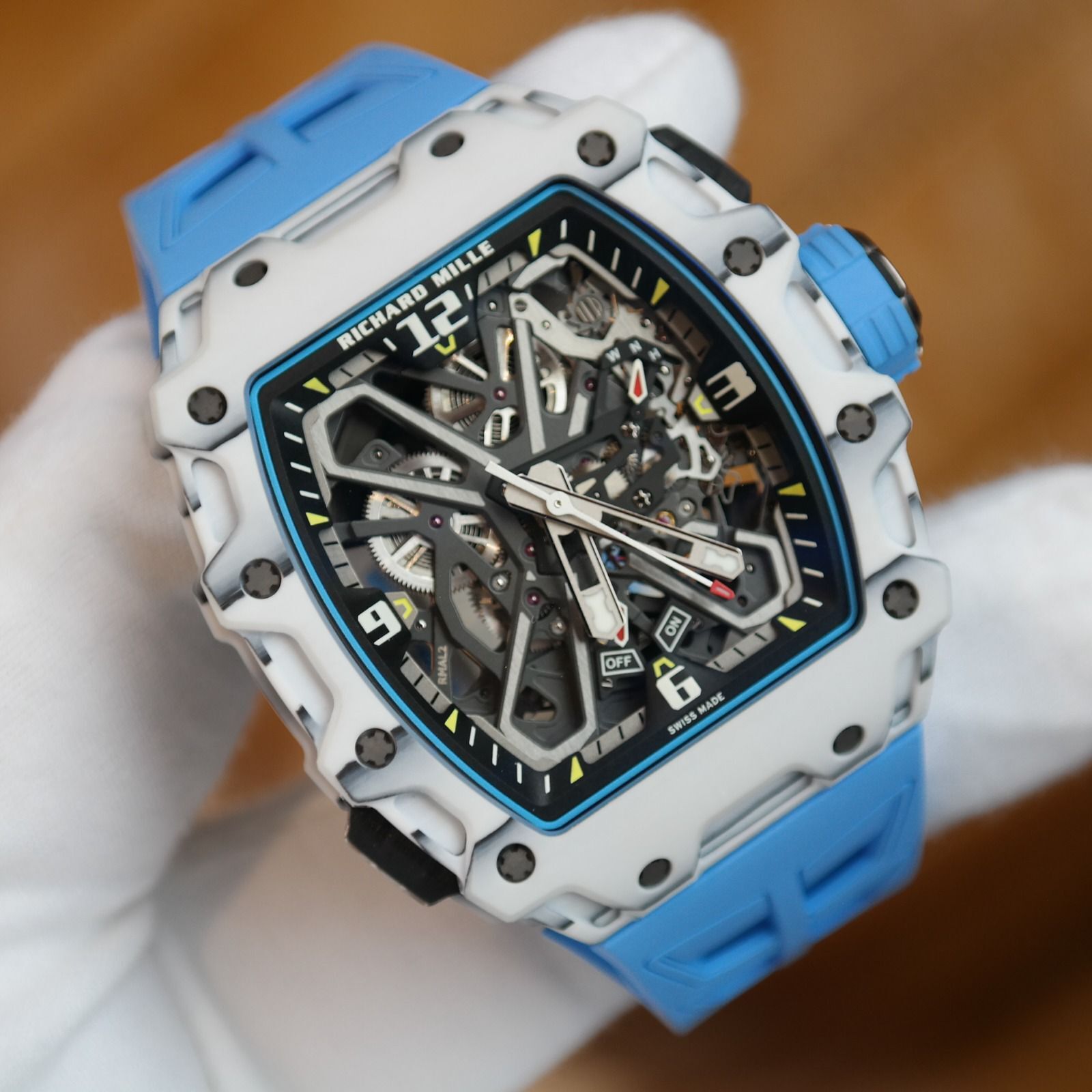 Pre-owned Richard Mille RM 35-03 C White TPT Quartz Automatic Rafael Nadal