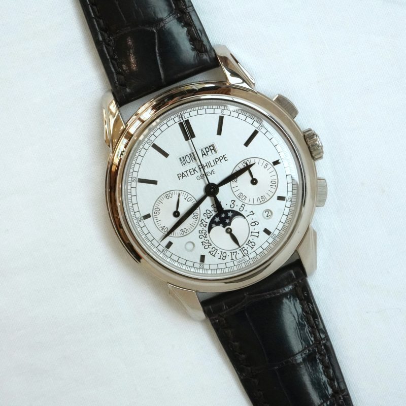 Pre-Owned Patek Philippe Perpetual Calendar Chronograph White Gold Tachymeter 40mm 5270G-013
