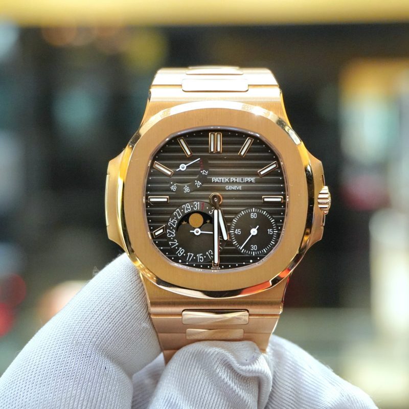 Pre-Owned Patek Philippe Nautilus 40mm Rose Gold Brown Dial Moon Phases 5712/1R-001 - Image 3
