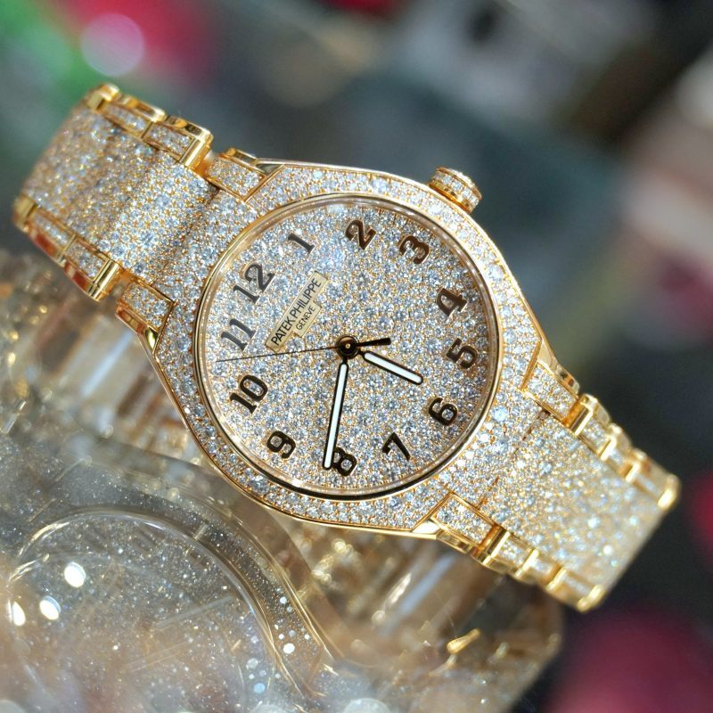 Pre-Owned Patek Philippe Twenty~4 Automatic Rose Gold full Diamond Paved Ladies Watch 7300/1450R-001 - Image 3