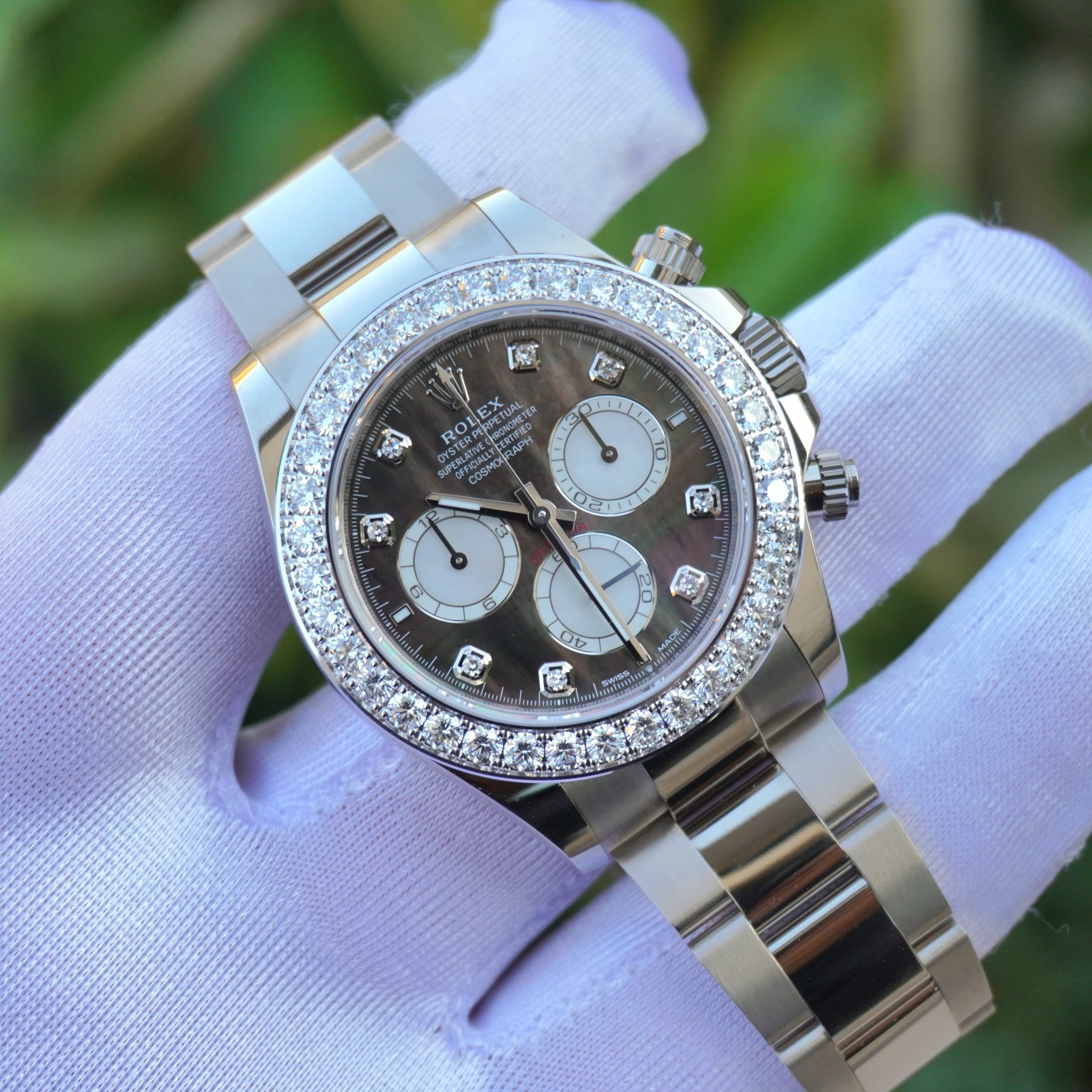 Pre-Owned Rolex Cosmograph Daytona White Gold 40mm Black