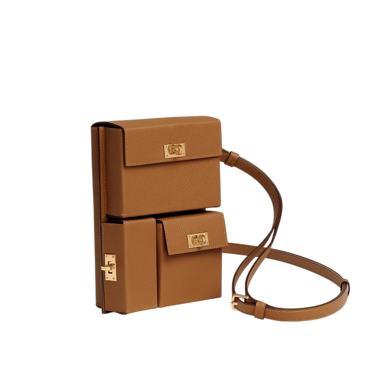Pre-Owned Hermes Kelly Multipocket To Go Pouch Epsom Gold GHW - Image 2