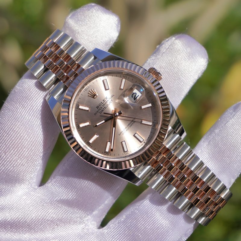 Pre-Owned Rolex DateJust Steel & Rose Gold 41mm Sundust Dial 126331-0010