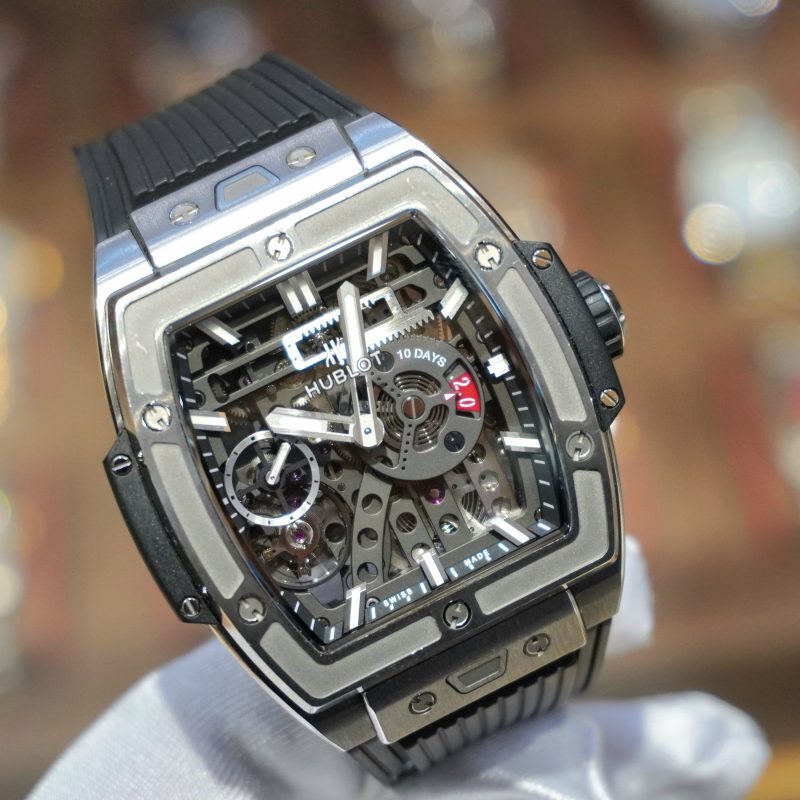Pre-Owned Hublot Spirit of Big Bang Meca-10 Titanium 45mm  Matte Black Skeleton Dial 614.NX.1170.RX - Image 2